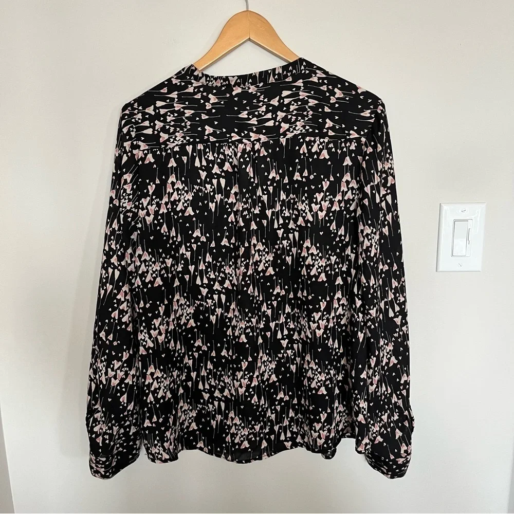 LC Lauren Conrad Heart Print Long Sleeve Top - Picture 4 of 9